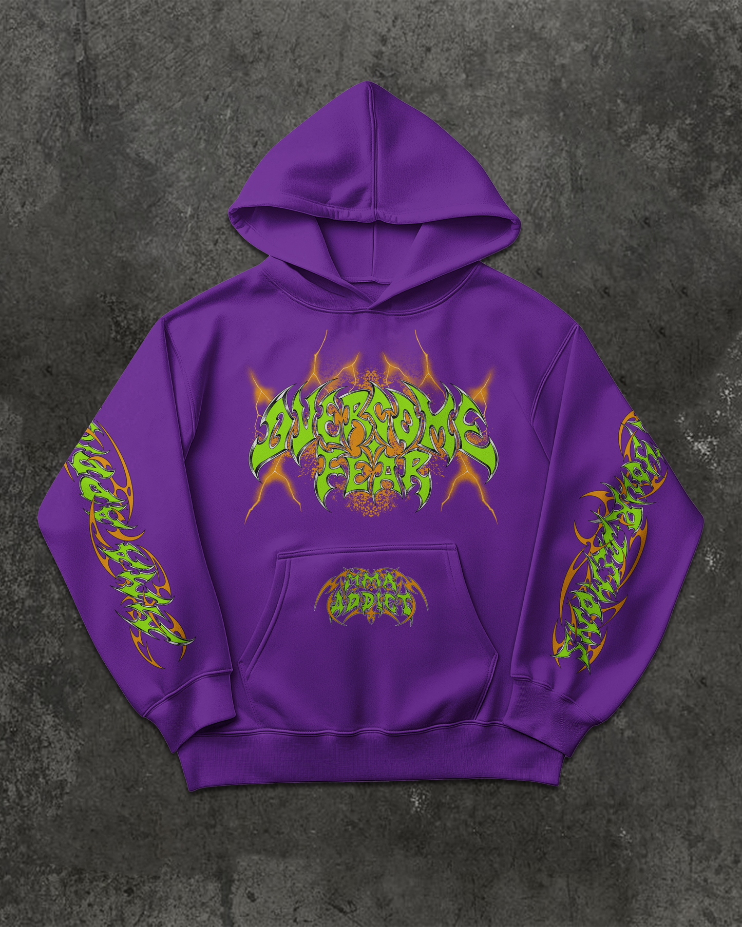 OVERCOME FEAR Purple HOODIE