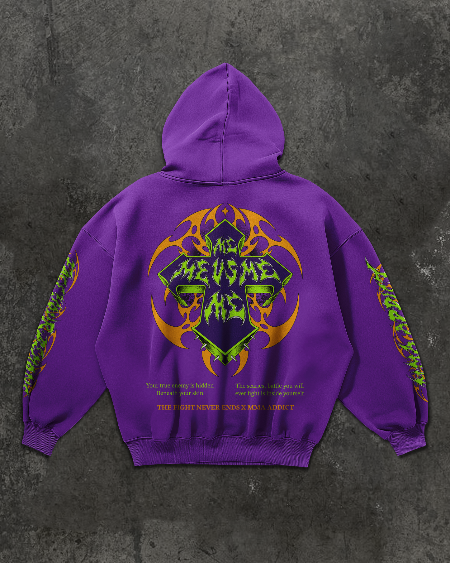 OVERCOME FEAR Purple HOODIE
