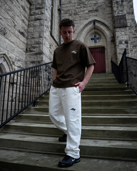 MMA Addict White Relaxed Pants