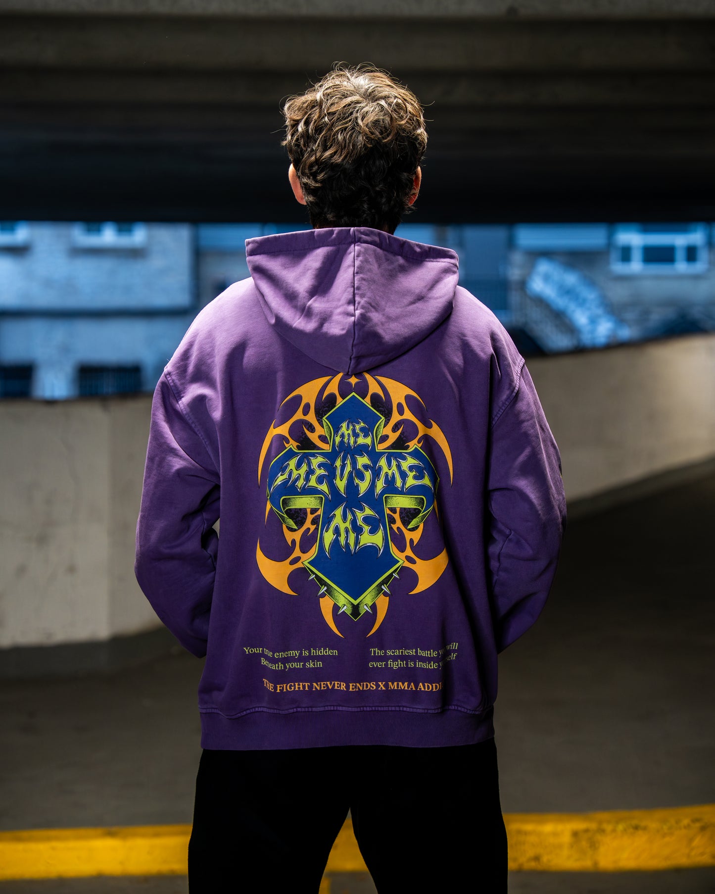 OVERCOME FEAR Purple HOODIE