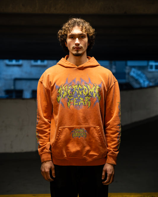 OVERCOME FEAR Orange HOODIE