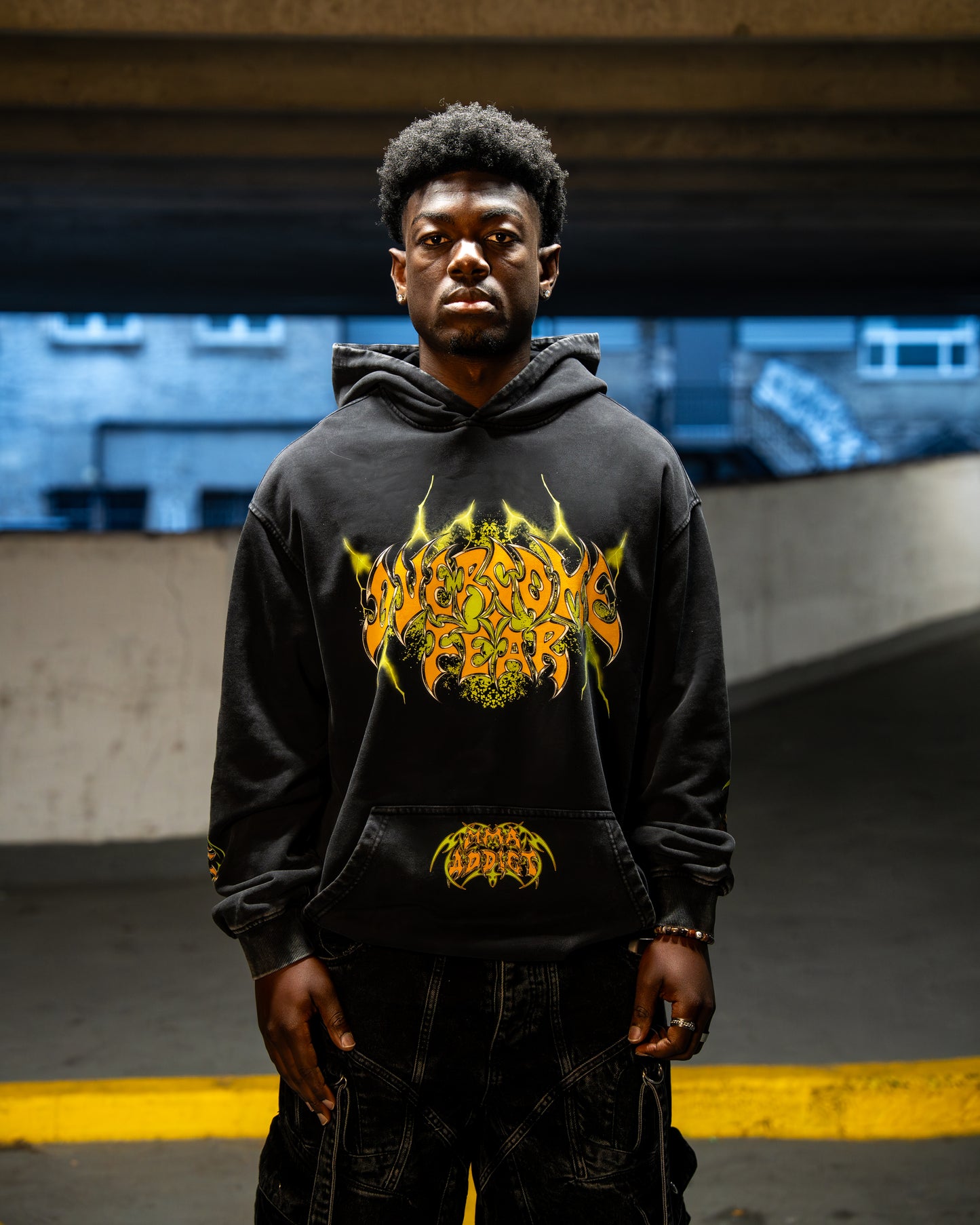 OVERCOME FEAR Black HOODIE