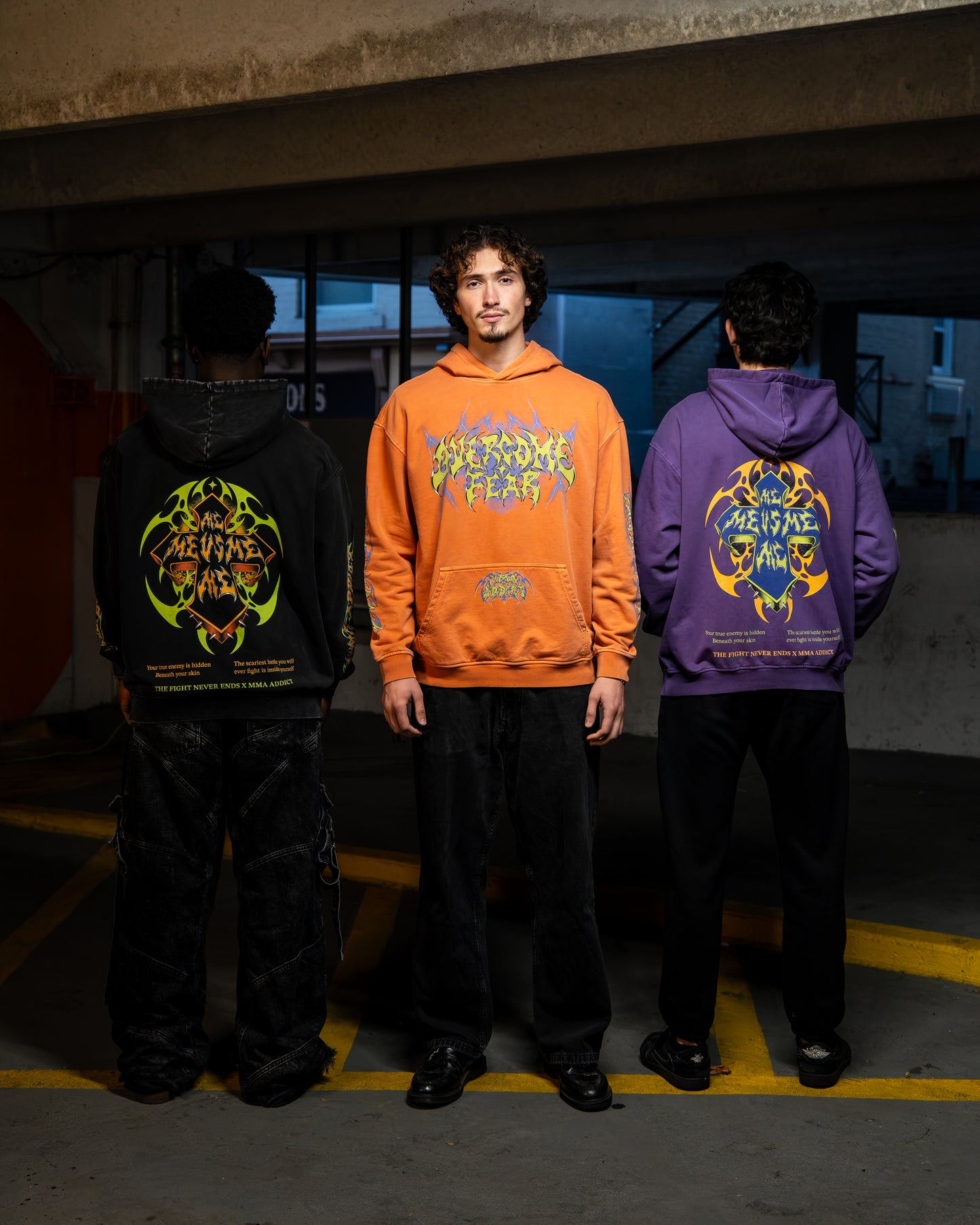 OVERCOME FEAR Purple HOODIE
