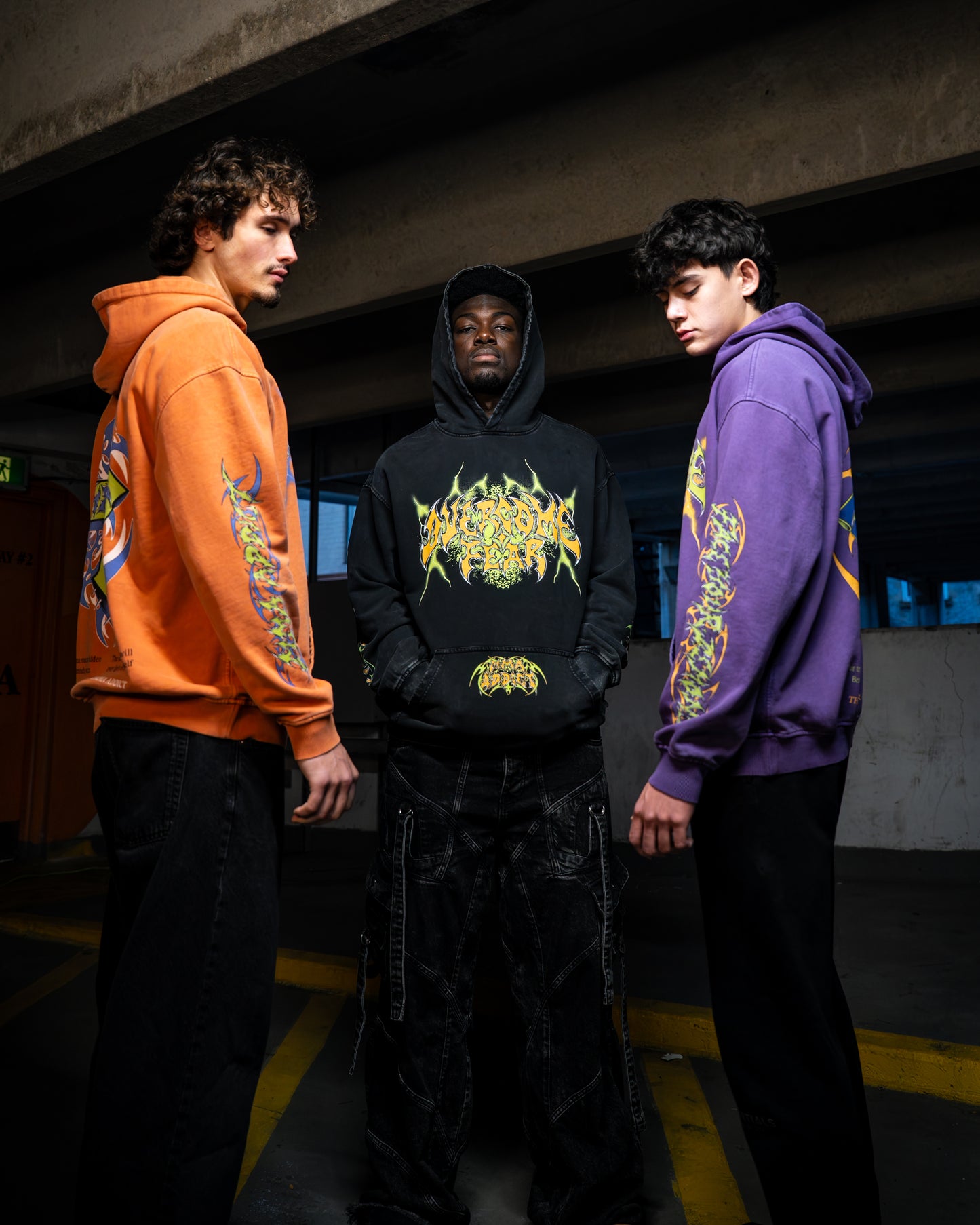 OVERCOME FEAR Purple HOODIE