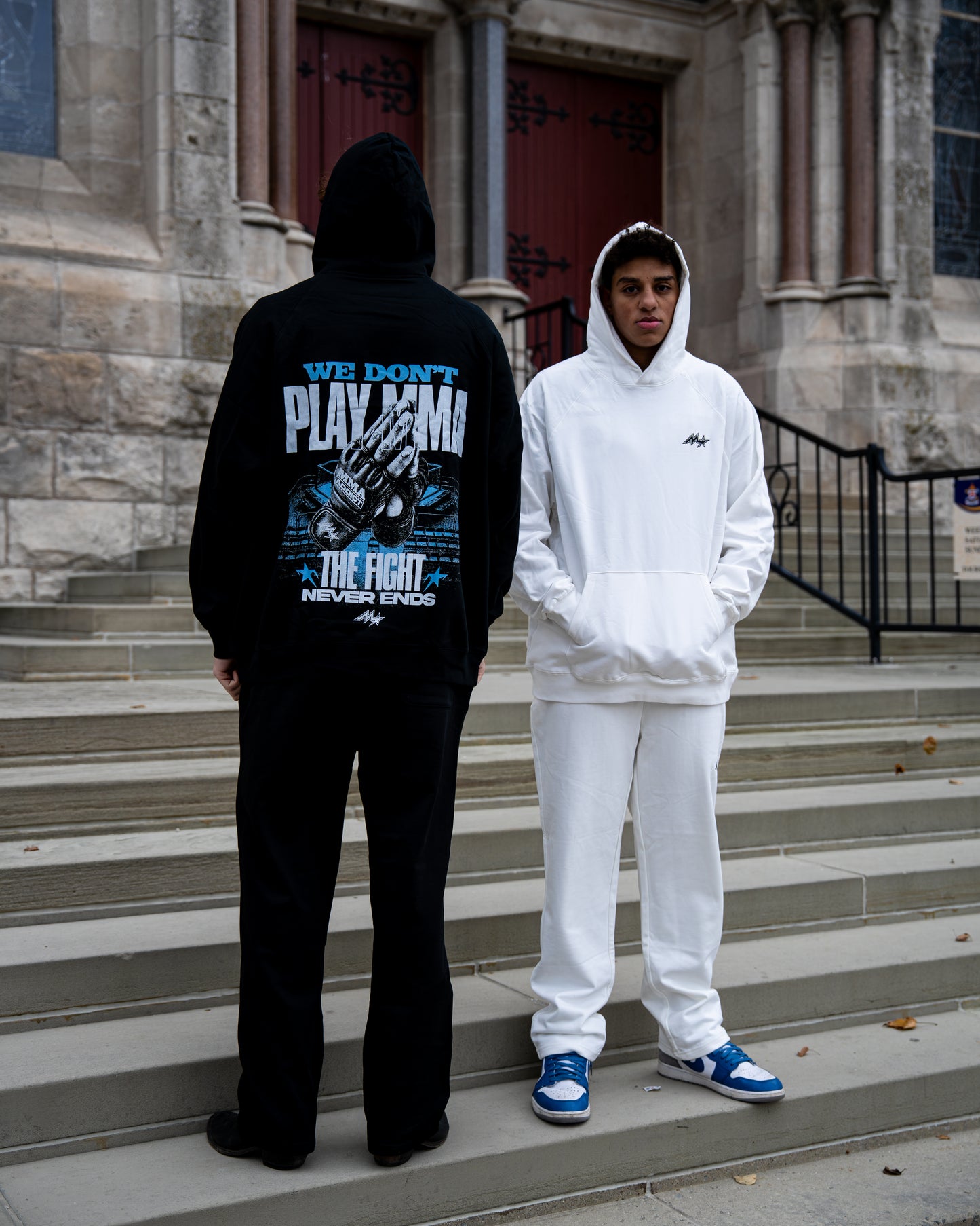 MMA Addict White Relaxed Pants