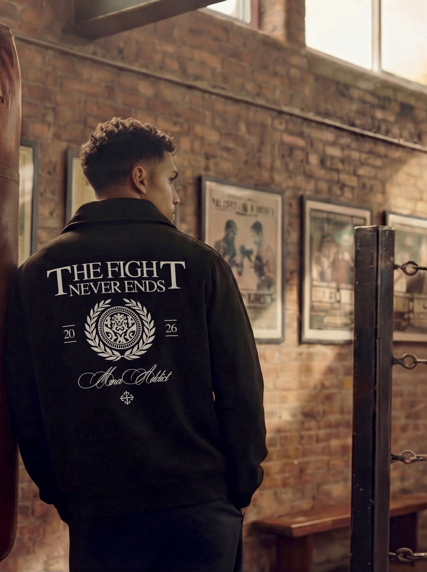 MMA ADDICT Luxury Black Quarter-Zip
