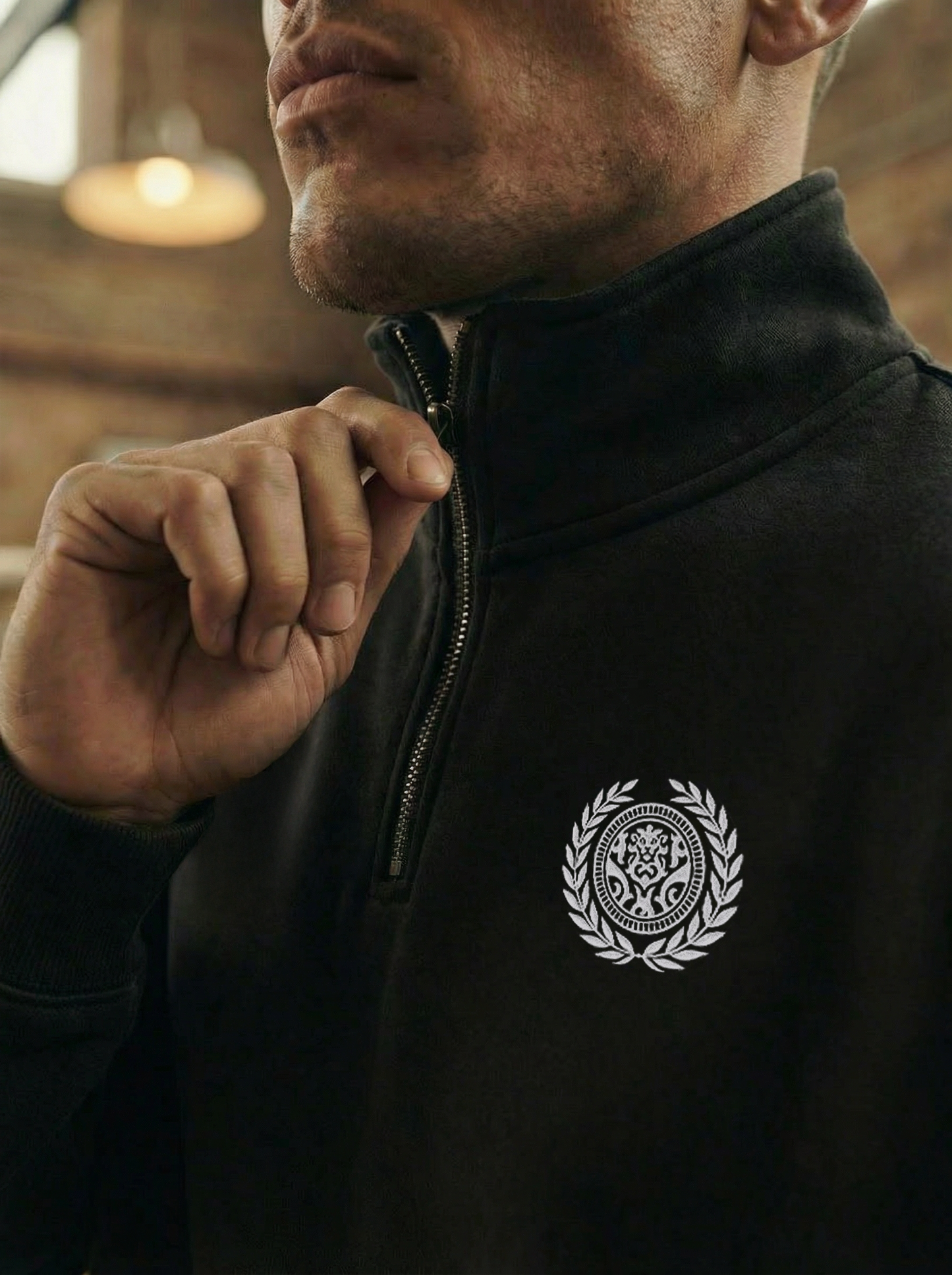 MMA ADDICT Luxury Black Quarter-Zip