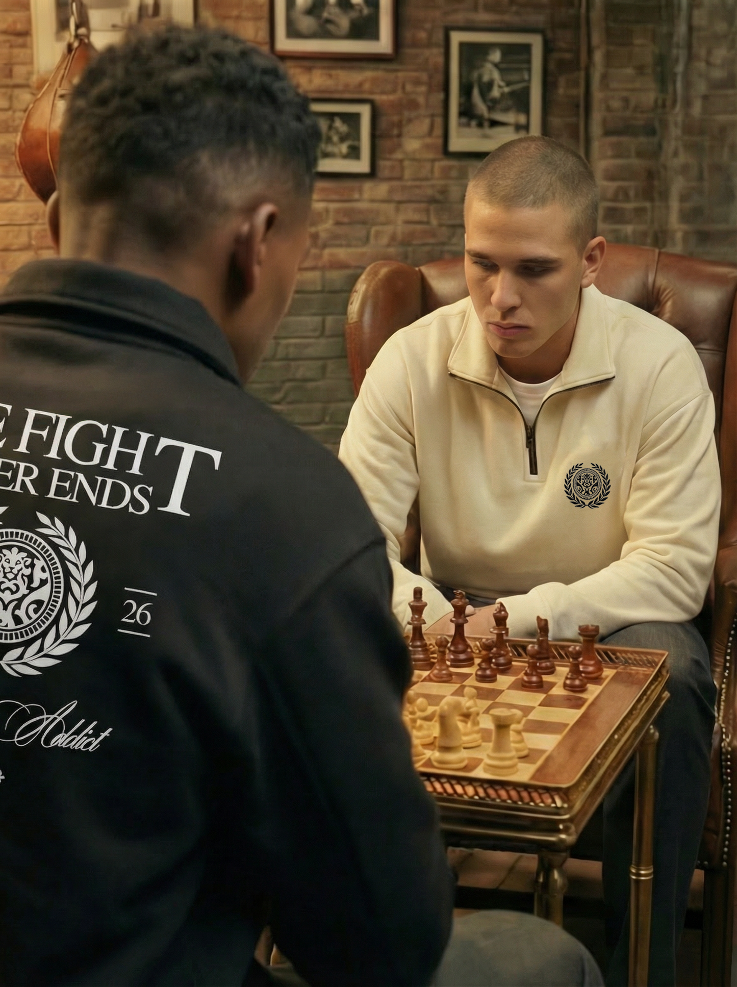 MMA ADDICT Luxury Black Quarter-Zip